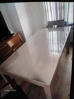 Eettafel met stoelen, Huis en Inrichting, Tafels | Eettafels, Gebruikt, 100 tot 150 cm, Glas, Ophalen of Verzenden