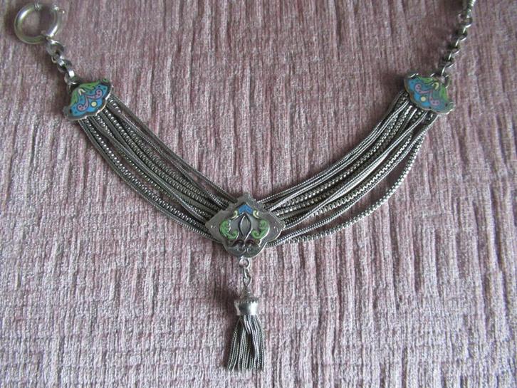 ANTIEK ZAKHORLOGE KETTING verzenden mogelijk, Sieraden, Tassen en Uiterlijk, Antieke sieraden, Ketting, Ophalen