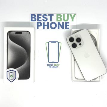 iPhone 15 Pro 128GB wit /krasvrij /91% batt /garantie beschikbaar voor biedingen