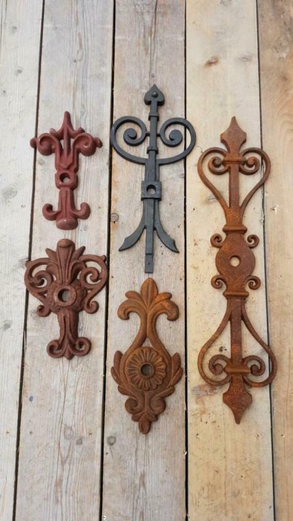 Diverse gietijzer muurankers gevelankers boerderij monument, Antiek en Kunst, Curiosa en Brocante, Verzenden