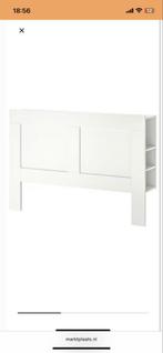 IKEA Achterwand Bed 2 Meter - Wit, Wit, Tweepersoons, Ophalen of Verzenden, Zo goed als nieuw