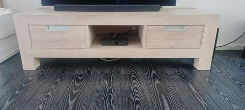 Massief eiken tv-meubel, Huis en Inrichting, Kasten | Televisiemeubels, Gebruikt, Minder dan 100 cm, 150 tot 200 cm, 25 tot 50 cm
