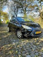 Ford Ka 1.2 51KW 2009 Zwart, Auto's, Voorwielaandrijving, Stof, 4 cilinders, 4 stoelen