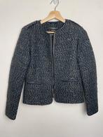Massimo Dutti donkerblauw groen tweed boucle jasje maat 38, Maat 38/40 (M), Nieuwezijds Voorburgwal 305, 1012RM te Amsterdam, Massimo Dutti