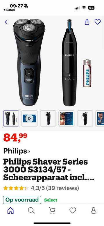 Philips 3000 series met gratis neus trimmer beschikbaar voor biedingen