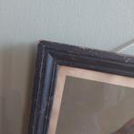 Lucky Vintage Oude prent met meisje en mopshond in lijst, Ophalen