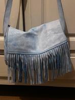 Jeans blauwe leren tas, Sieraden, Tassen en Uiterlijk, Tassen | Damestassen, Ophalen of Verzenden, Gebruikt, Blauw, Schoudertasje