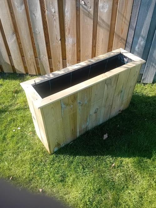 Plantenbak, Tuin en Terras, Bloembakken en Plantenbakken, Nieuw, Hout, Binnen, Balkon, Tuin, 30 tot 60 cm, 60 tot 100 cm, Rechthoekig