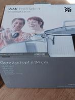 Kookpan hoog, rond 24cm met Stoominzet, Huis en Inrichting, Keuken | Potten en Pannen, Ophalen, Zo goed als nieuw, Rvs, Kookpan of Snelkookpan