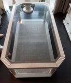 Salontafel 130 cm x 70 cm glasplaat is dik, Huis en Inrichting, Tafels | Salontafels, Ophalen, Gebruikt, 100 tot 150 cm, 50 tot 100 cm