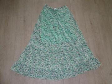 groene maxi rok van Gold & Silver, maat 1/S/M  