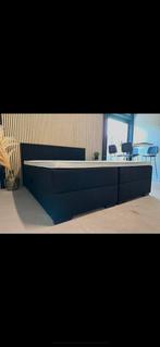 OPBERG BOXSPRING 180 200 ZWART BOXSPRING MET OPBERGRUIMTE, Verzenden, Zwart, 180 cm, 200 cm