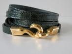 Lanvin riem. Groen. Leer., Lanvin, Minder dan 3 cm, Overige kleuren, 100 cm of meer
