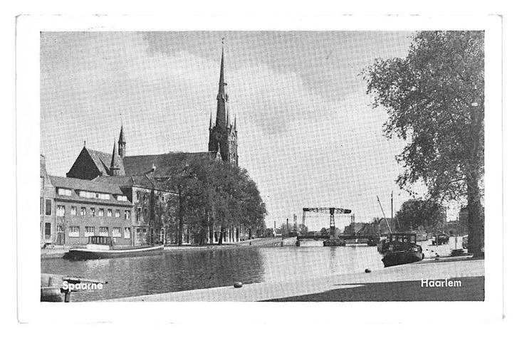 981195 Haarlem Spaarne 1950 Gelopen met zegel, Verzamelen, Ansichtkaarten | Nederland, Gelopen, Noord-Holland, 1940 tot 1960, Ophalen of Verzenden