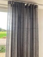 3 grijze inbetween gordijnen met wave plooi, Ophalen, Zo goed als nieuw, Grijs, 200 cm of meer