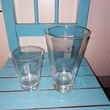 Nespresso glazen: 1x Latte Macchiato en 1x Espresso beschikbaar voor biedingen