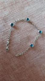 925 zilveren nazar armband uit turkije, Sieraden, Tassen en Uiterlijk, Armbanden, Ophalen of Verzenden, Zo goed als nieuw, Zilver