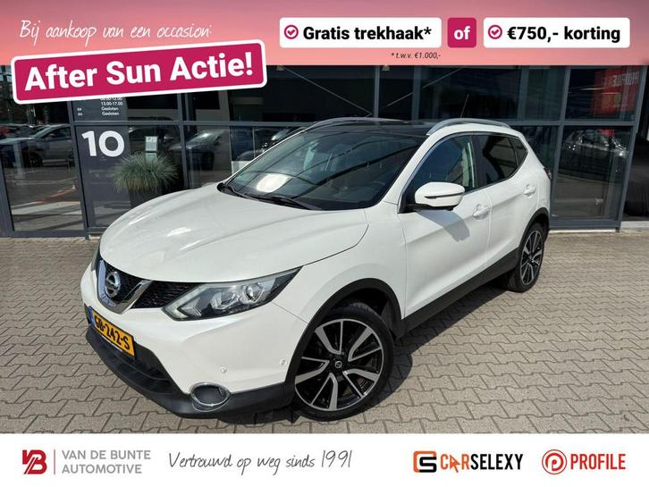 Nissan Qashqai 1.2 Tekna *Panoramadak & Cruise Control*, Auto's, Nissan, Bedrijf, Te koop, Qashqai, 360° camera, ABS, Achteruitrijcamera