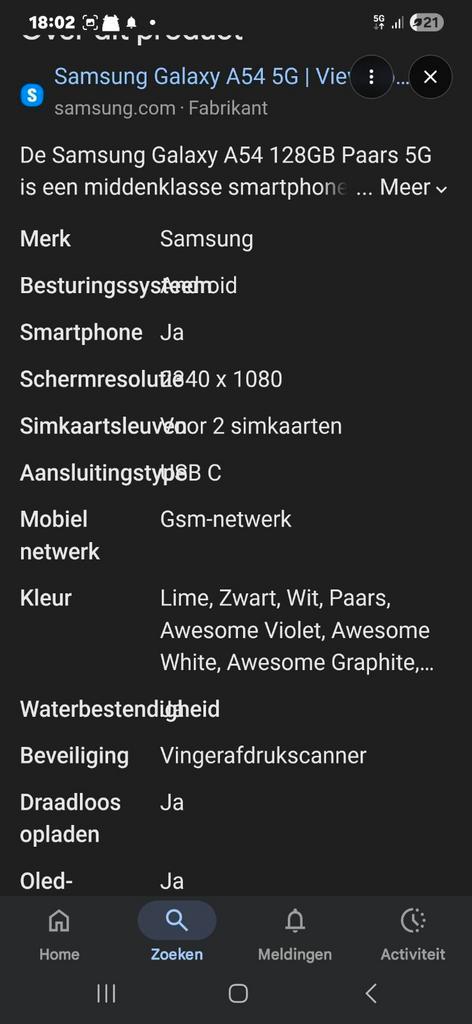 Samsung Galaxy A54 - Top Smartphone!, Telecommunicatie, Mobiele telefoons | Apple iPhone, Gebruikt, 128 GB, Zonder abonnement