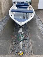 Te koop: Ervaren roeiboot met nieuwe buitenboordmotor, Watersport en Boten, Roeiboten, Ophalen, Gebruikt, Polyester, Met aanhanger of trailer