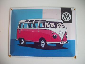 VW Bulli Metalen Wandbord in reliëf 30 x 40 cm - netjes  beschikbaar voor biedingen