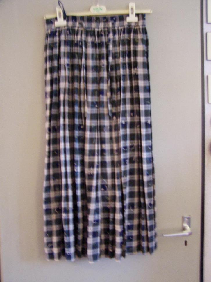 meerkleurige plissee rok,merk Mavron, maat 42, Kleding | Dames, Rokken, Zo goed als nieuw, Maat 42/44 (L), Blauw, Onder de knie
