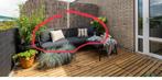 Loungebank Tuin Balkon Zwart Metaal, Overige materialen, Gebruikt, Loungeset, Bank