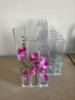 Partij vazen 15 stuks excl decoratie, Huis en Inrichting, Ophalen, Overige kleuren, Minder dan 50 cm, Glas