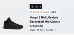 Hoops 3 Mid  Lifestyle, Kleding | Heren, Schoenen, Zwart, Ophalen of Verzenden, Adidas, Sneakers of Gympen