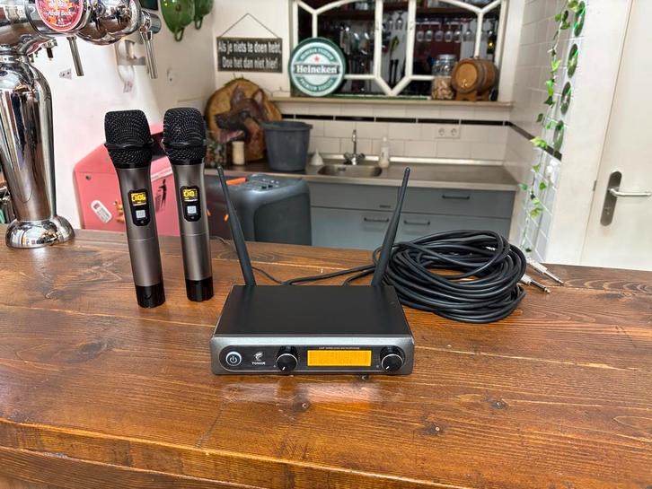 Tonor draadloze microfoons - Set van 2, Muziek en Instrumenten, Microfoons, Gebruikt, Zangmicrofoon, Draadloos, Ophalen of Verzenden