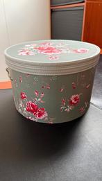 Decoratieve Doos met Bloemenprint hoedendoos, Ophalen of Verzenden, Gebruikt, Overige materialen, Minder dan 50 cm
