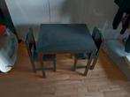 Zwart kindertafeltje met 2 stoeltjes, Kinderen en Baby's, Ophalen, Gebruikt, Tafel(s) en Stoel(en)