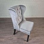 26503 Eetkamerstoel Chesterfield Zilvergrijs, Huis en Inrichting, Stoelen, Ophalen, Hout, Nieuw, Eén