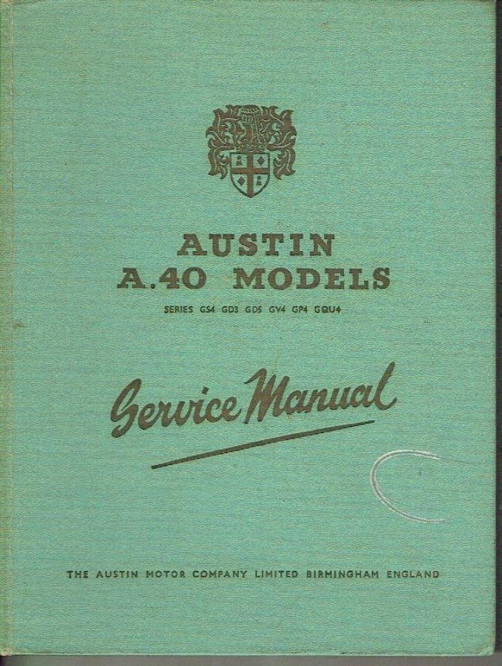 AUSTIN A.40 MODELS SERVICE MANUAL, Auto diversen, Handleidingen en Instructieboekjes, Ophalen of Verzenden
