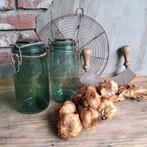 Brocante oude Franse weckpot met klem *Etage3*, Huis en Inrichting, Gebruikt, ., Ophalen of Verzenden, .