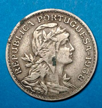 Portugal 50 centavos 1938 lastig jaartal  beschikbaar voor biedingen