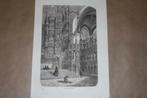 Antieke gravure - Kathedraal van Toledo (Spanje) - 1872 !!, Ophalen of Verzenden