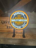 Harley-Davidson Motor Oil Reclamebord met verlichting., Ophalen of Verzenden