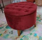 Red velvet poef Xenos, Ophalen, Barok, Zo goed als nieuw, Stof