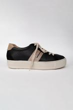 Zwarte Leren Platform Sneakers Paul Green Maat 39, Zwart, Ophalen of Verzenden, Paul Green, Sneakers of Gympen
