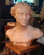 Antieke buste/vrouwen beeld, gips, Antiek en Kunst, Kunst | Beelden en Houtsnijwerken, Ophalen of Verzenden