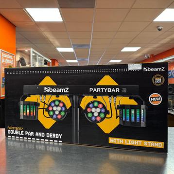 BeamZ Partybar2 lichtset - 2x LED par + 2x Derby incl. stati beschikbaar voor biedingen