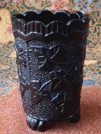 End of day glass oud Engels vaasje of bekertje 8,2 cm.