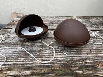 2 Dijkstra Eclipse wand lamp vintage bruin design retro €225 beschikbaar voor biedingen