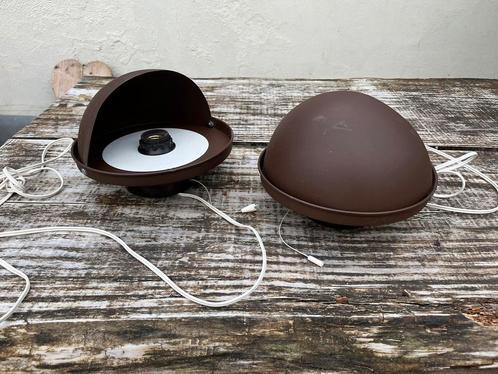 2 Dijkstra Eclipse wand lamp vintage bruin design retro €225, Huis en Inrichting, Lampen | Wandlampen, Gebruikt, Metaal, Ophalen of Verzenden