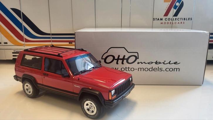 Otto Mobile Jeep Cherokee 2.5 EFI Red - 2005, Hobby en Vrije tijd, Modelauto's | 1:18, Zo goed als nieuw, Auto, OttOMobile, Ophalen of Verzenden