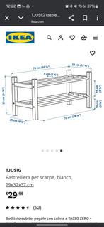 Ikea, TJUSIG, Schoenenrek, wit, 79x32x37 cm, Huis en Inrichting, Kasten | Schoenenkasten, Ophalen, Zo goed als nieuw