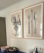 SET INGELIJSTE BROCANTE PRENTEN, Ophalen