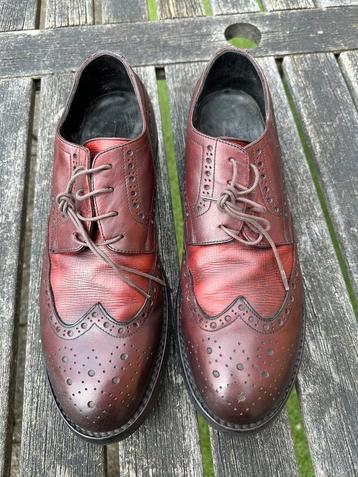PANTANETTI heren veterschoenen - roodbruin, maat 46 beschikbaar voor biedingen