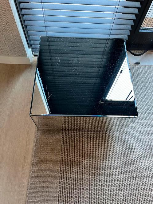 Hkliving spiegeltafel, Huis en Inrichting, Tafels | Salontafels, Gebruikt, 50 tot 75 cm, 50 tot 100 cm, Minder dan 50 cm, Vierkant